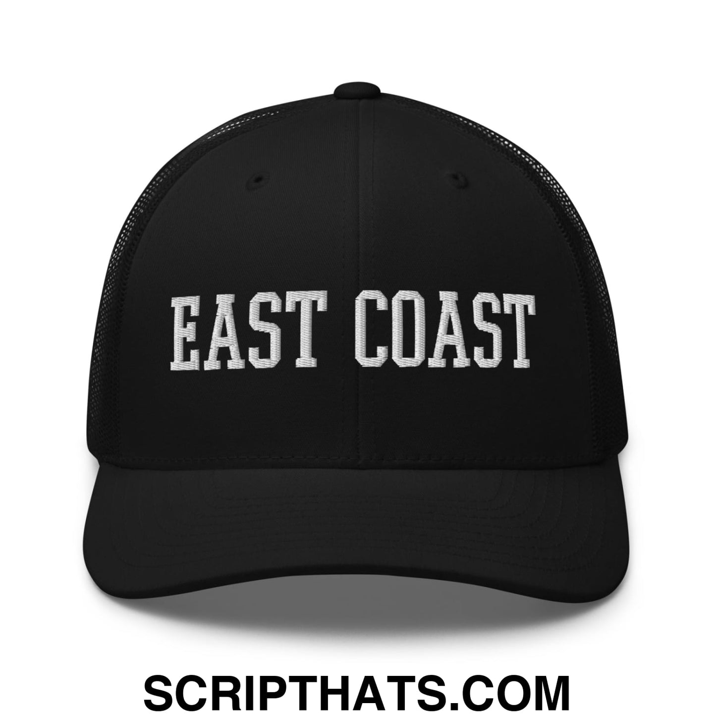 East Coast Embroidered Mesh Trucker Hat Black