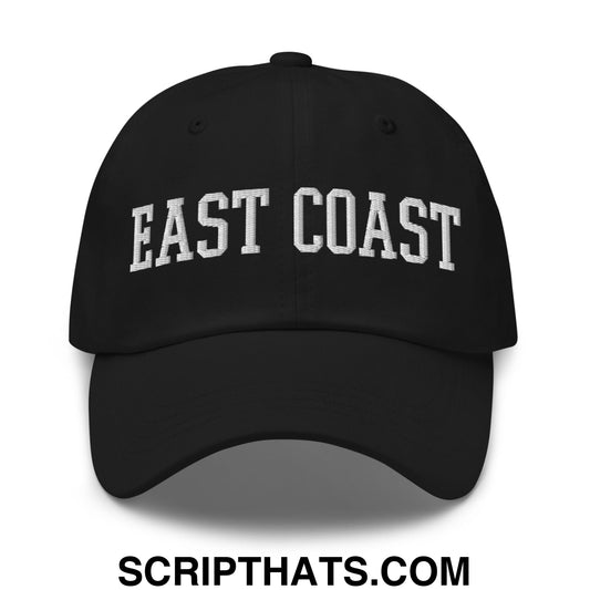 East Coast Embroidered Unstructured Dad Hat Black