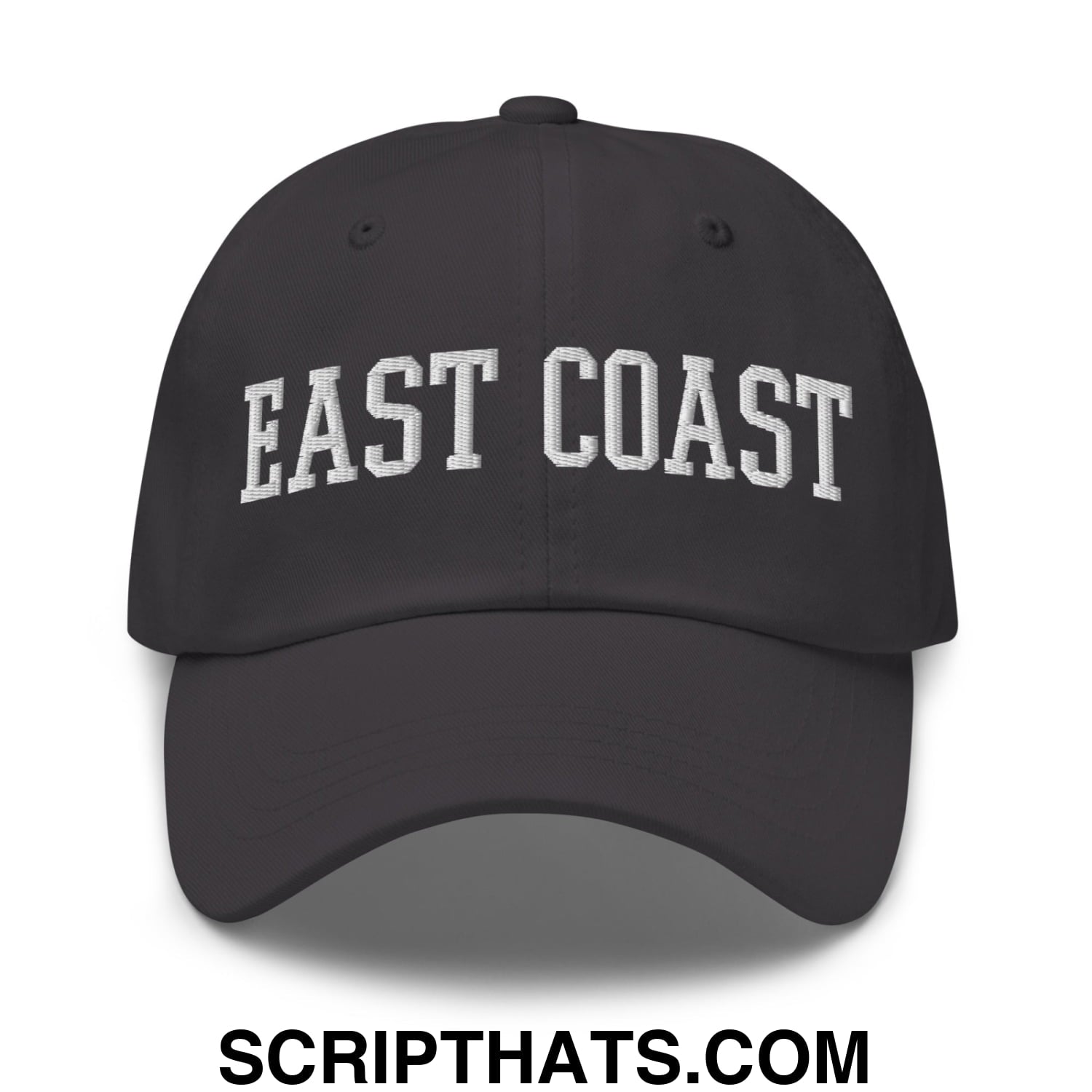 East Coast Embroidered Unstructured Dad Hat Dark Grey