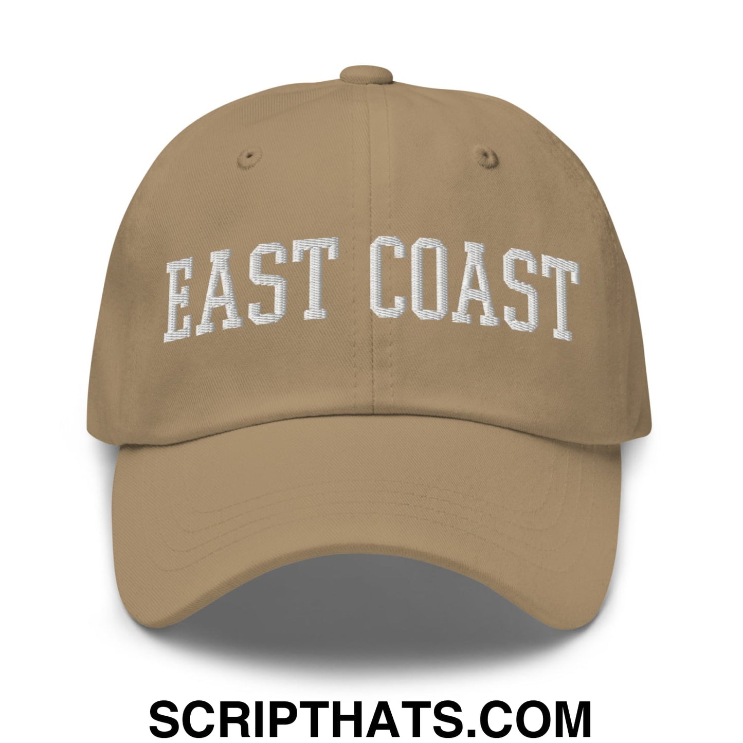 East Coast Embroidered Unstructured Dad Hat Khaki