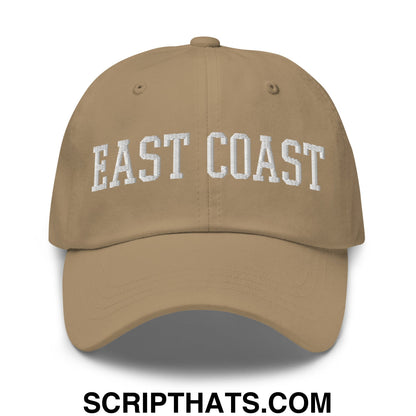 East Coast Embroidered Unstructured Dad Hat Khaki