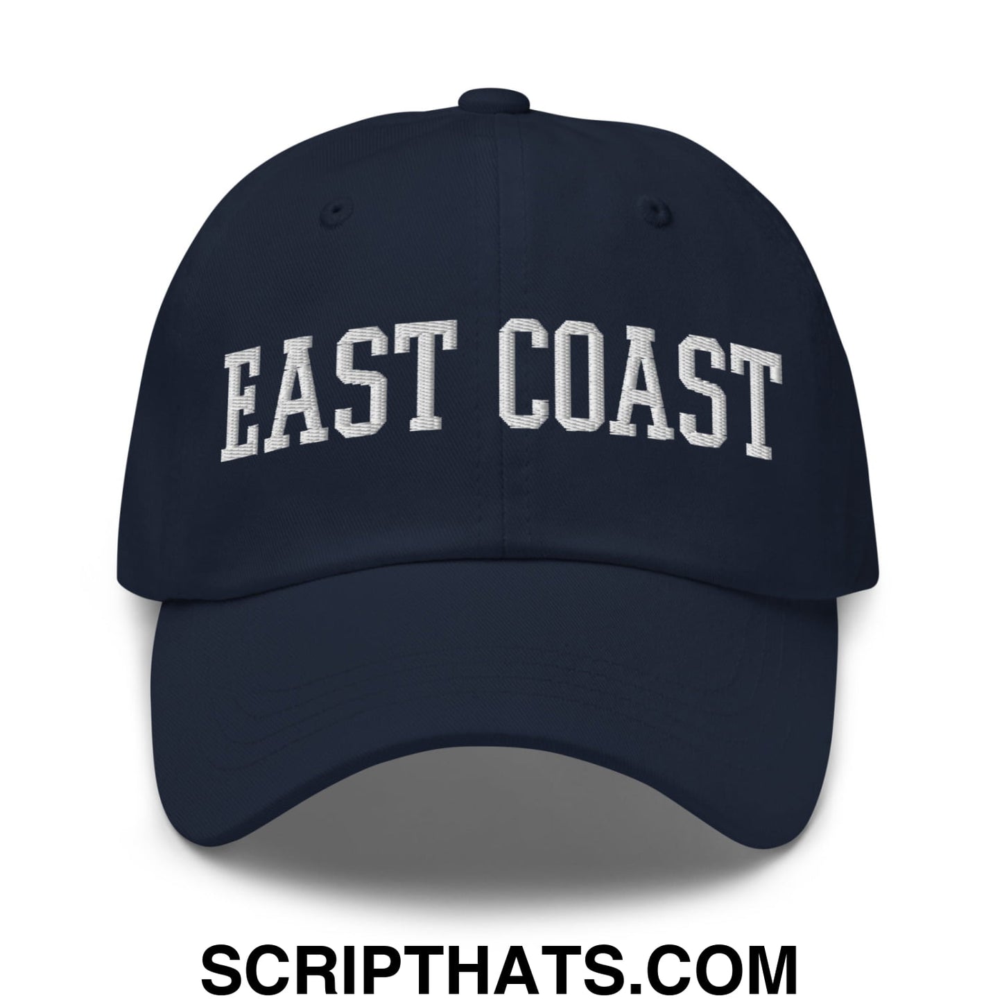 East Coast Embroidered Unstructured Dad Hat Navy