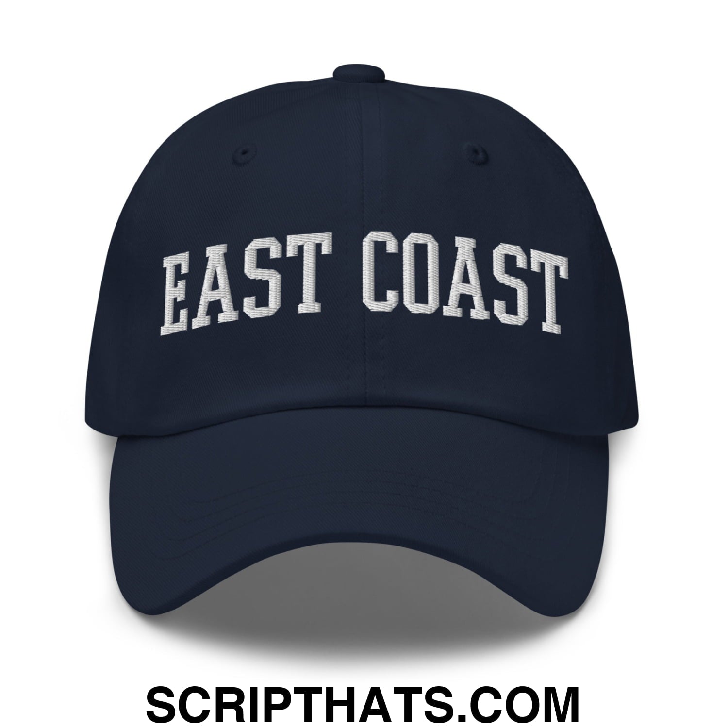 East Coast Embroidered Unstructured Dad Hat Navy