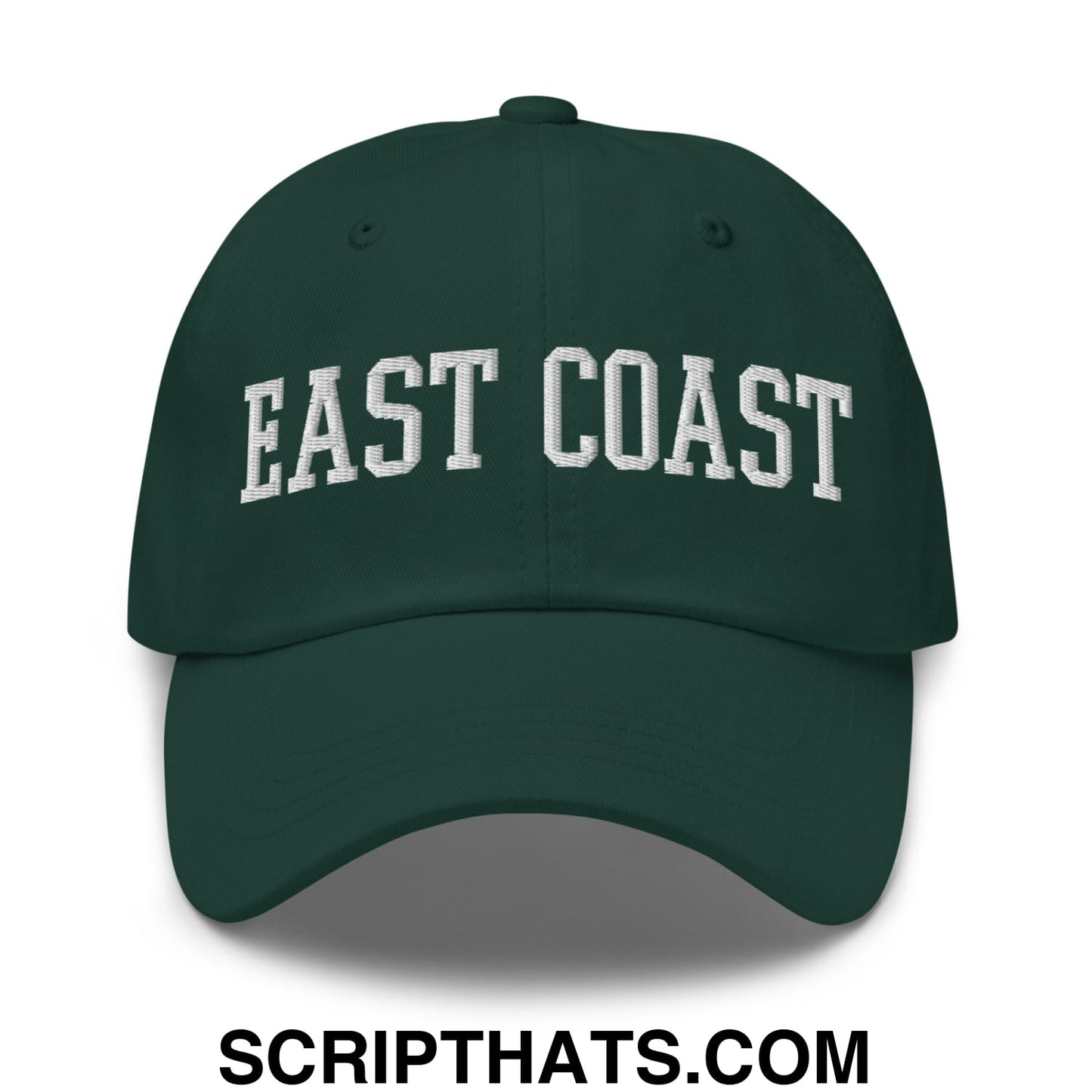 East Coast Embroidered Unstructured Dad Hat Spruce