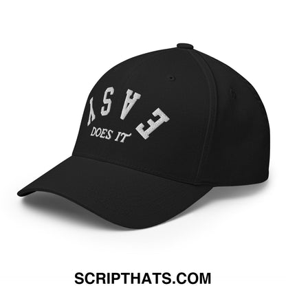 Easy Does It Embroidered Stretch Fit Golf Hat Black