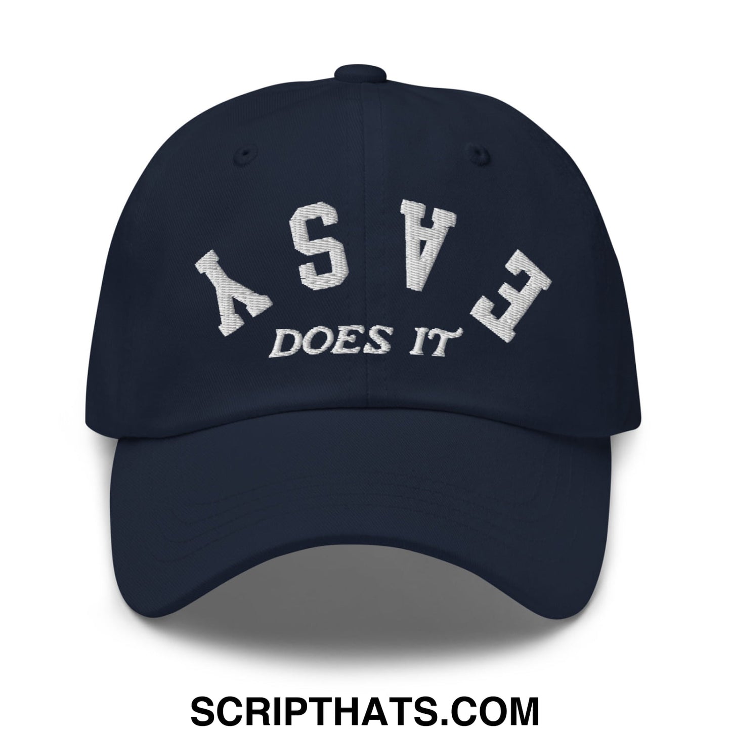 Easy Does It Embroidered Unstructured Golf Dad Hat Navy