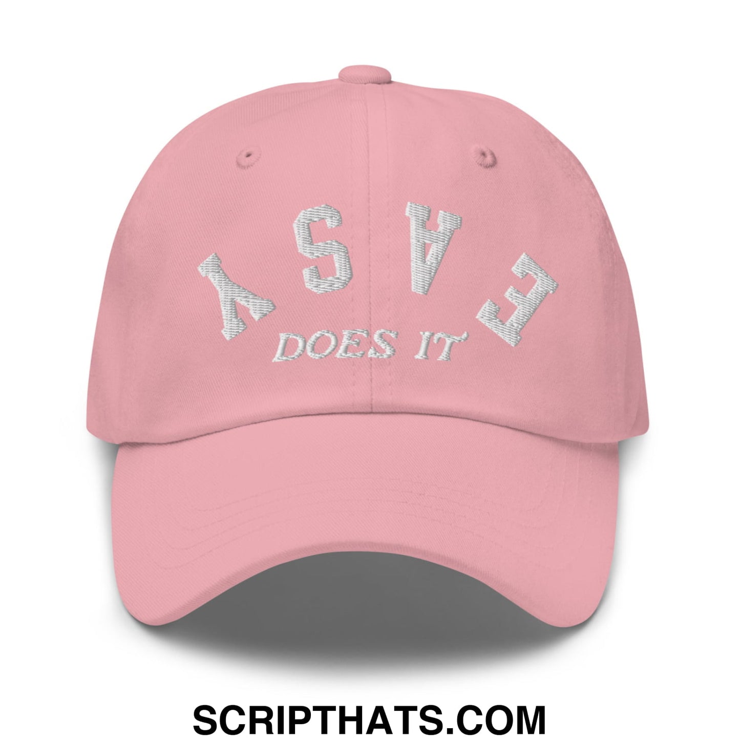 Easy Does It Embroidered Unstructured Golf Dad Hat Pink