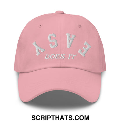 Easy Does It Embroidered Unstructured Golf Dad Hat Pink