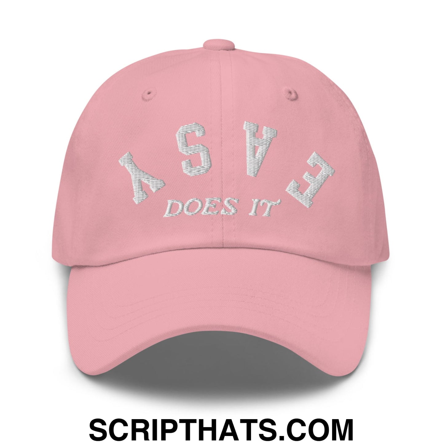 Easy Does It Embroidered Unstructured Golf Dad Hat Pink