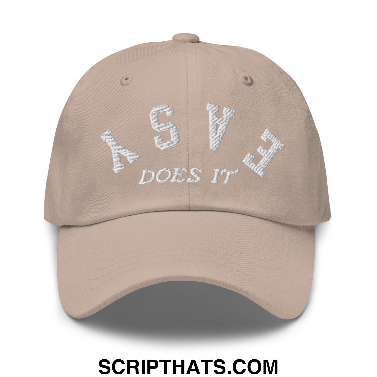 Easy Does It Embroidered Unstructured Golf Dad Hat Stone