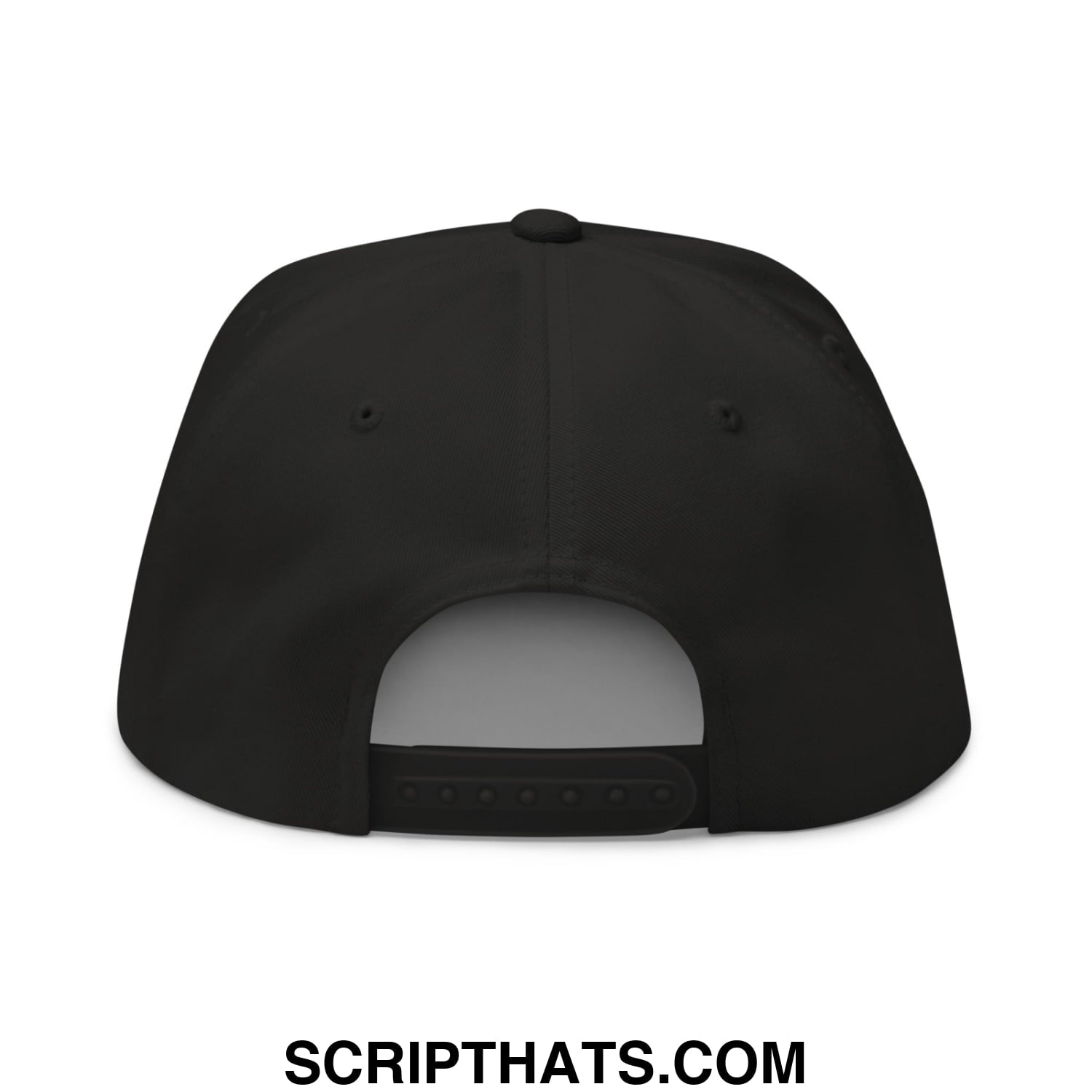 Easy Does It Flat Brim Bill 5 Panel Golf Snapback Hat Black