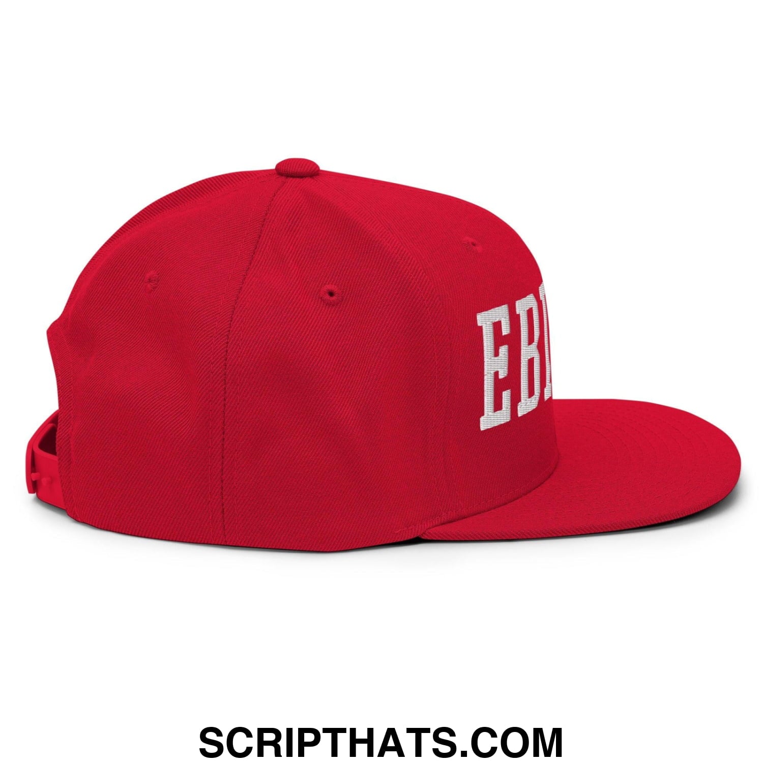 EBITDA Varsity Letterman Block Snapback Hat Red