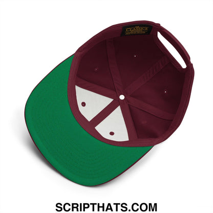 EBITDA Varsity Letterman Block Snapback Hat Maroon