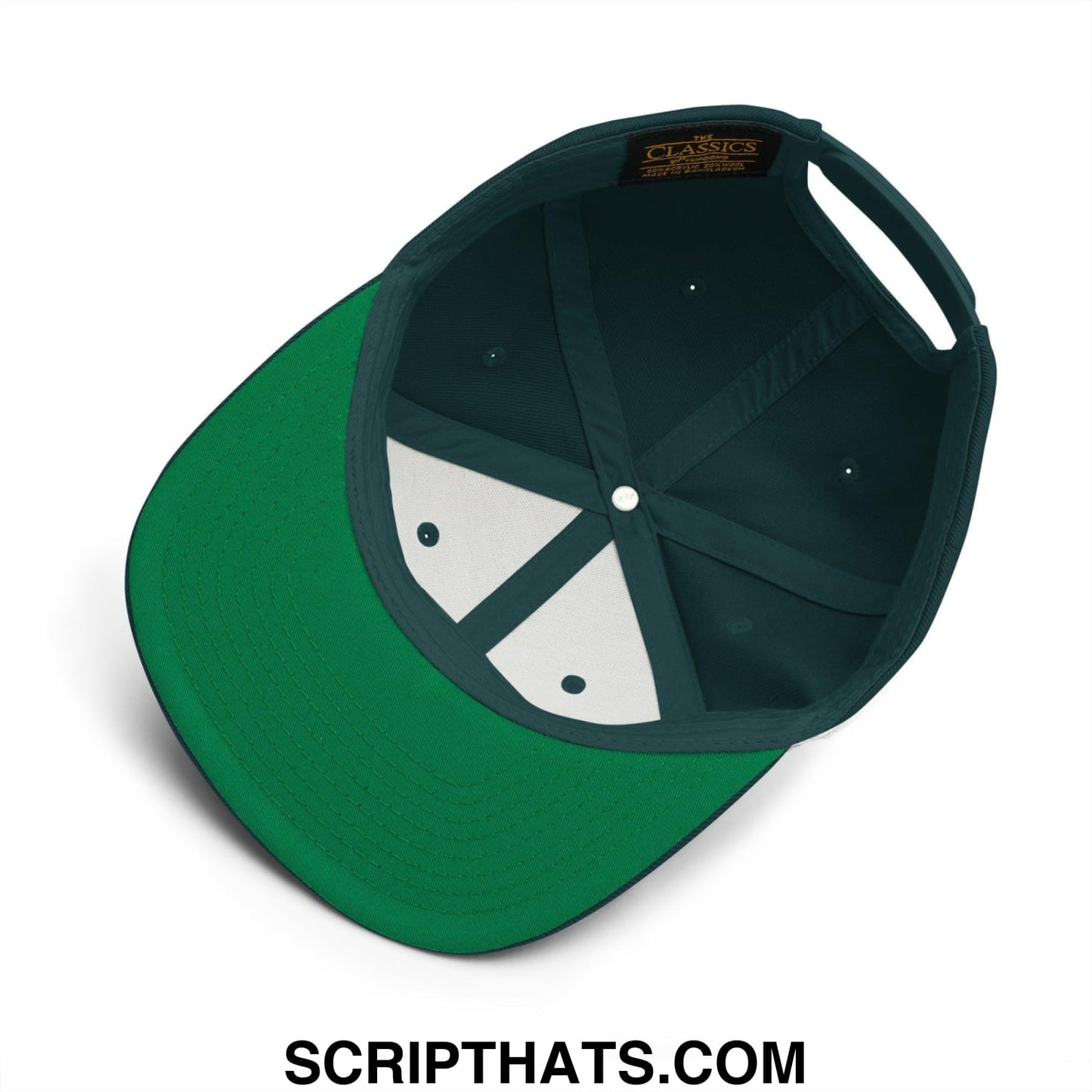 EBITDA Varsity Letterman Block Snapback Hat Spruce