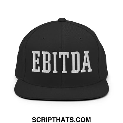 EBITDA Varsity Letterman Block Snapback Hat Black
