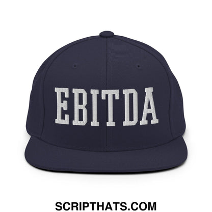 EBITDA Varsity Letterman Block Snapback Hat Navy