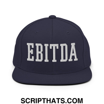 EBITDA Varsity Letterman Block Snapback Hat Navy