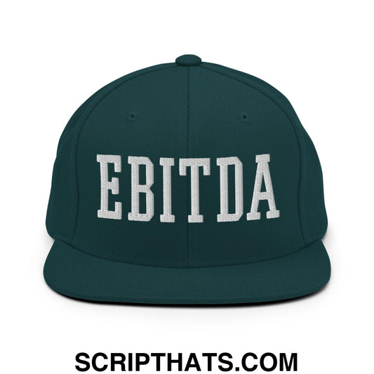 EBITDA Varsity Letterman Block Snapback Hat Spruce