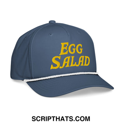 Egg Salad Embroidered Classic Golf Rope Hat Light Blue White