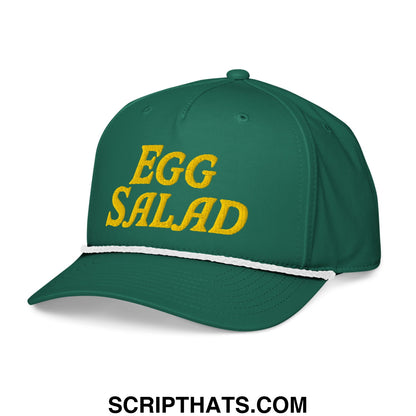 Egg Salad Embroidered Classic Golf Rope Hat Kelly White