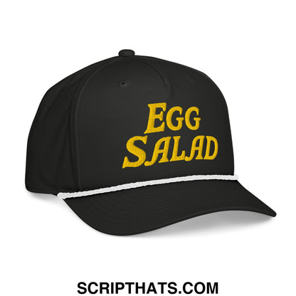 Egg Salad Embroidered Classic Golf Rope Hat Black White