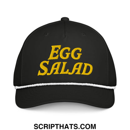 Egg Salad Embroidered Classic Golf Rope Hat Black White