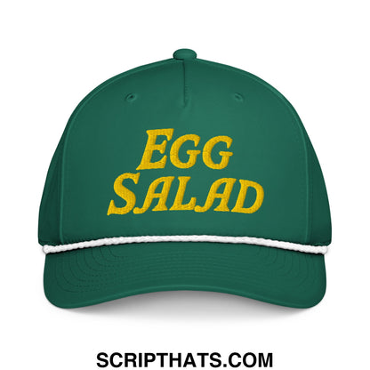 Egg Salad Embroidered Classic Golf Rope Hat Kelly White