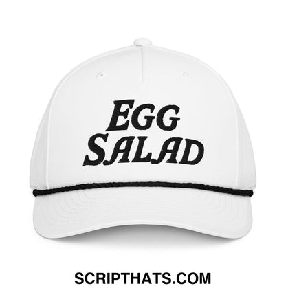 Egg Salad Embroidered Classic Golf Rope Hat White Black