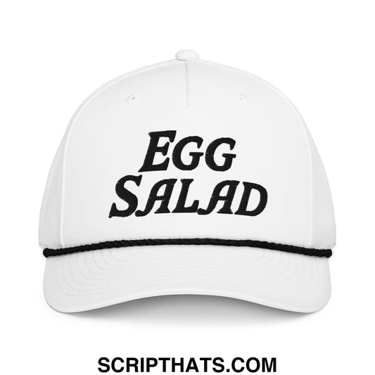 Egg Salad Embroidered Classic Golf Rope Hat White Black