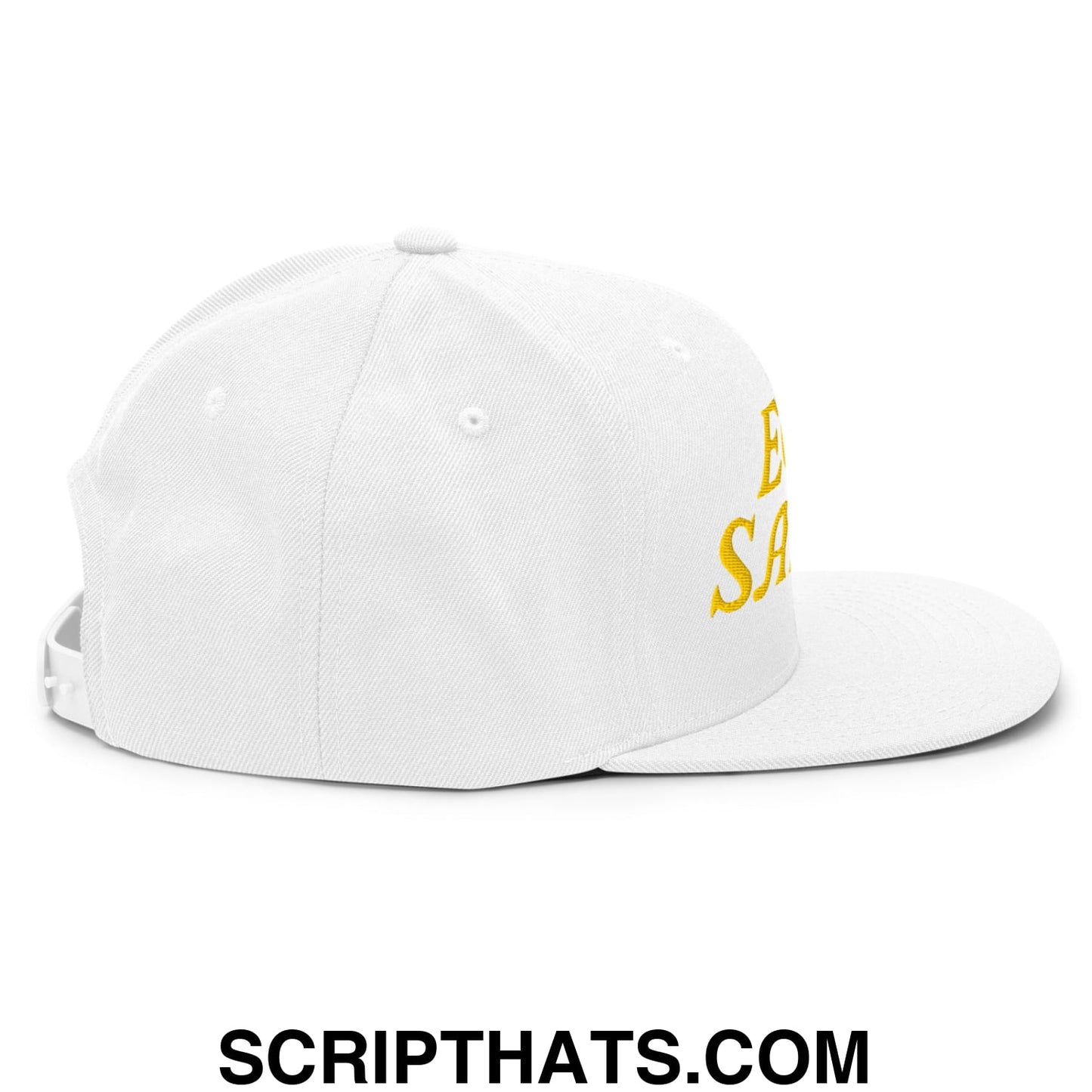 Egg Salad Embroidered Flat Bill Brim Snapback Hat Default Title