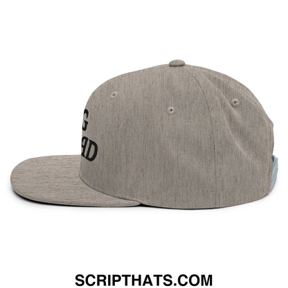 Egg Salad Embroidered Flat Bill Brim Snapback Hat Heather Grey