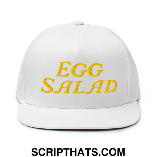 Egg Salad Embroidered Flat Brim Bill Golf 5 Panel Snapback Hat Default Title