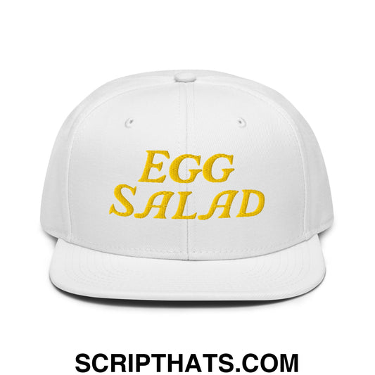 Egg Salad Embroidered Flat Brim Bill Snapback Hat Default Title