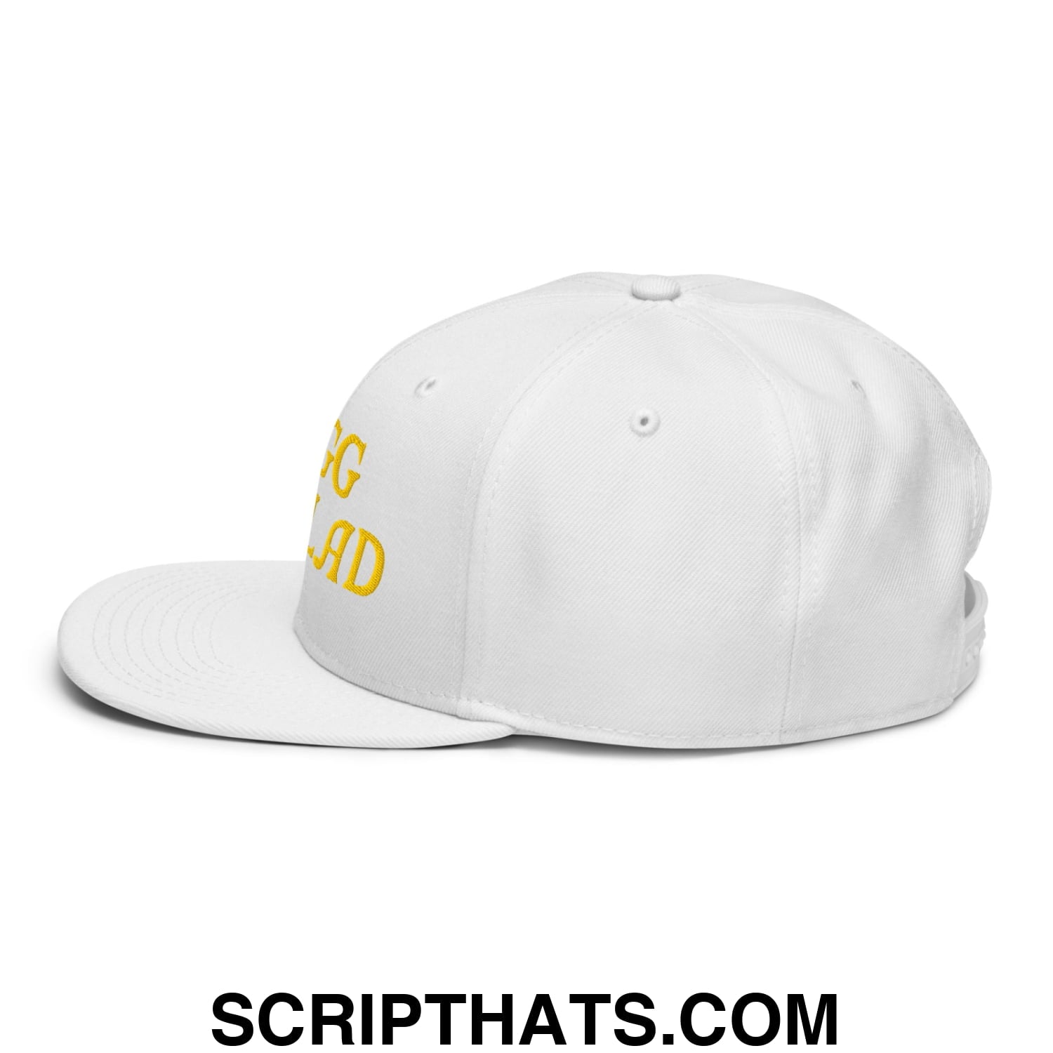 Egg Salad Embroidered Flat Brim Bill Snapback Hat Default Title