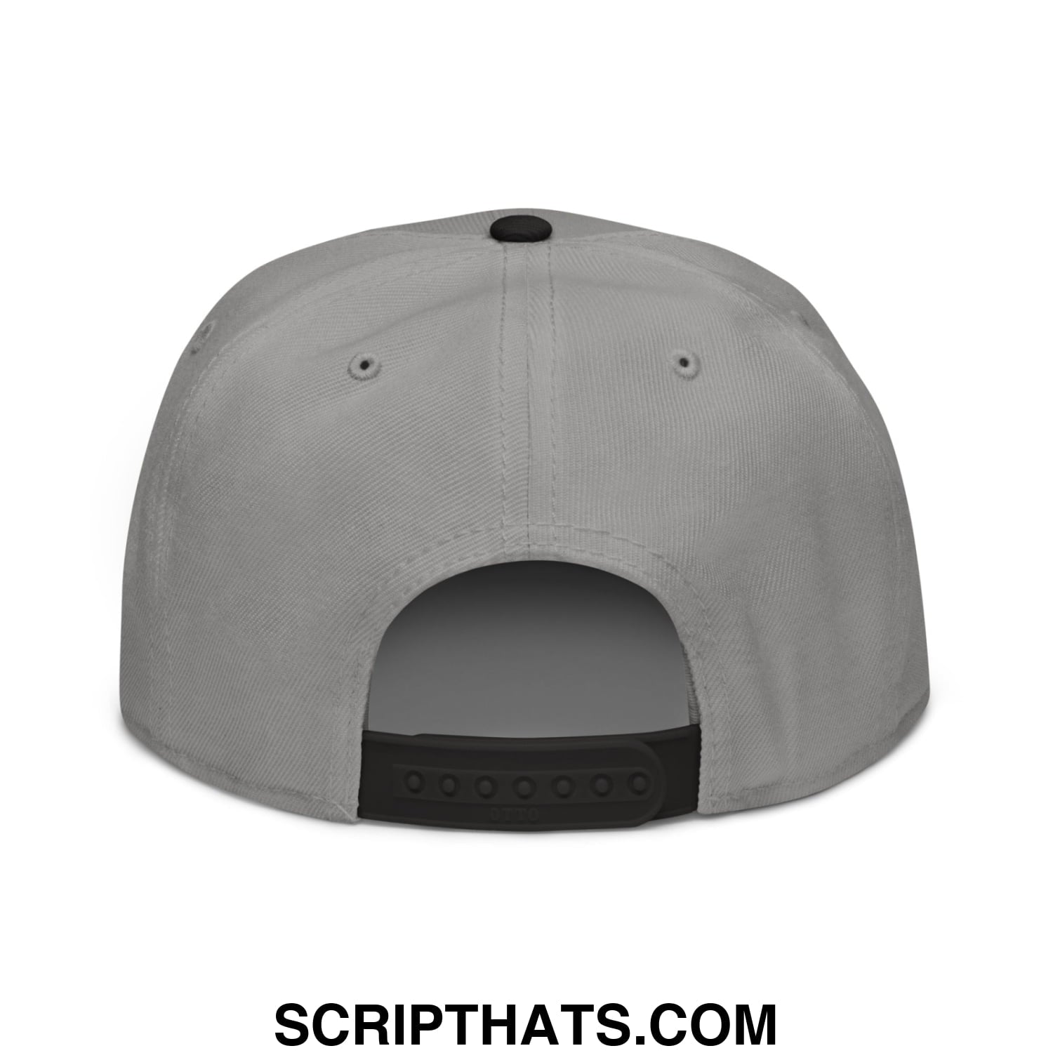 Egg Salad Embroidered Flat Brim Bill Snapback Hat Black Gray Gray