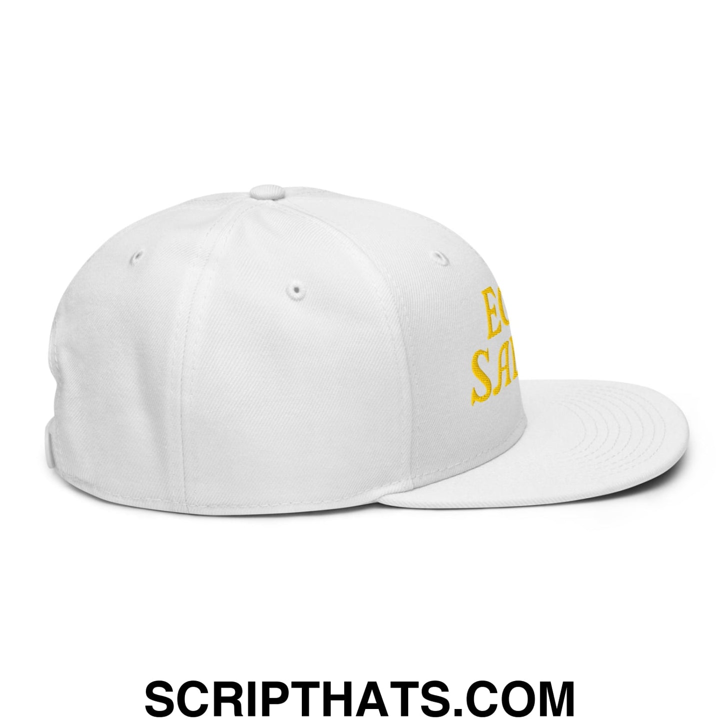 Egg Salad Embroidered Flat Brim Bill Snapback Hat Default Title