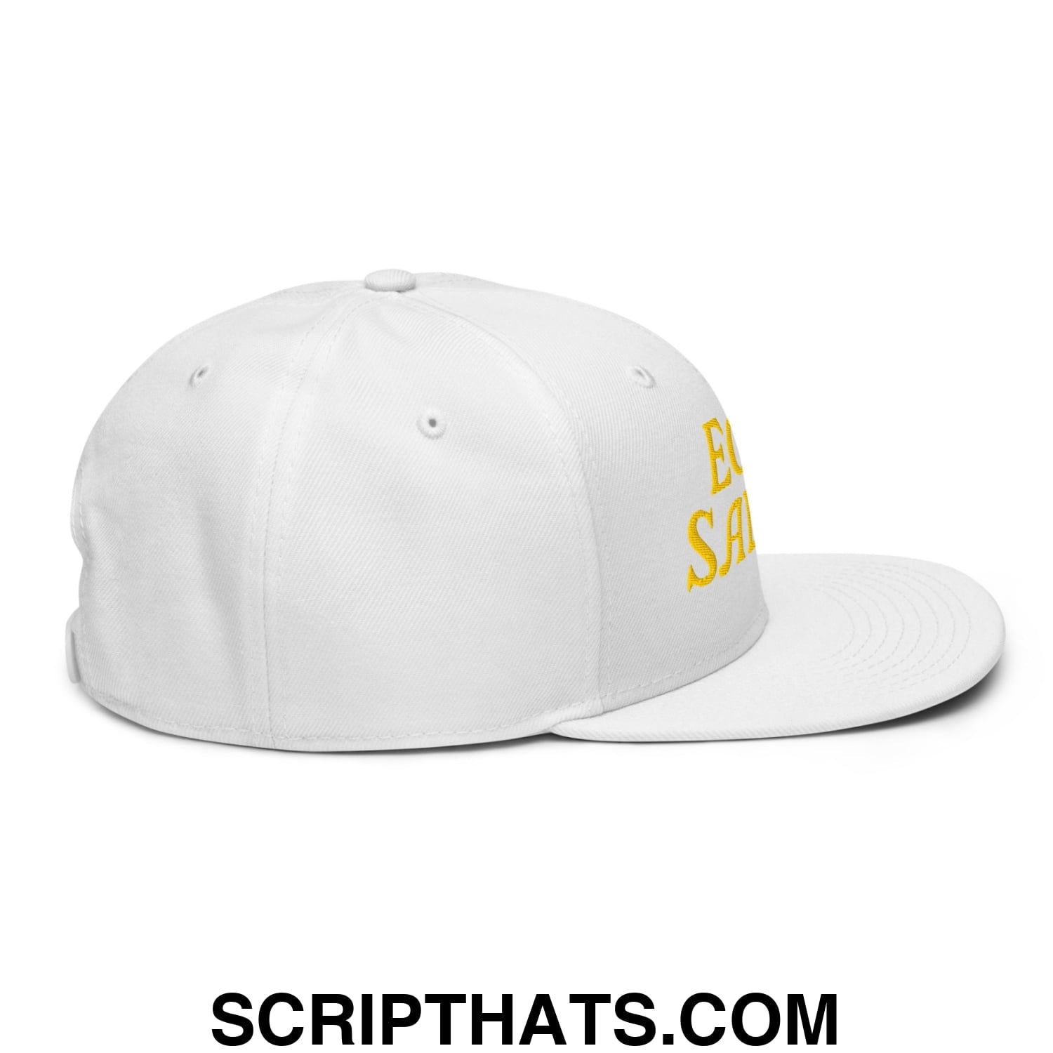 Egg Salad Embroidered Flat Brim Bill Snapback Hat Default Title