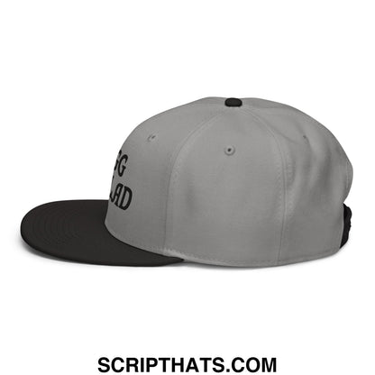 Egg Salad Embroidered Flat Brim Bill Snapback Hat Black Gray Gray
