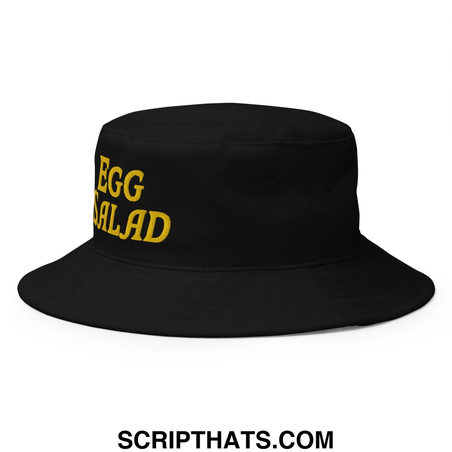 Egg Salad Embroidered Golf Bucket Hat Black