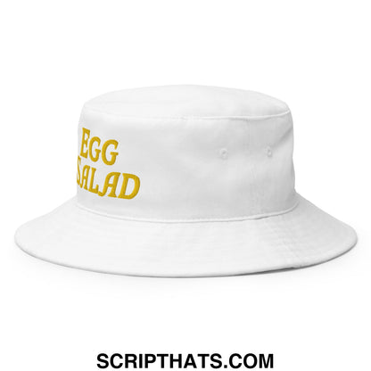 Egg Salad Embroidered Golf Bucket Hat White