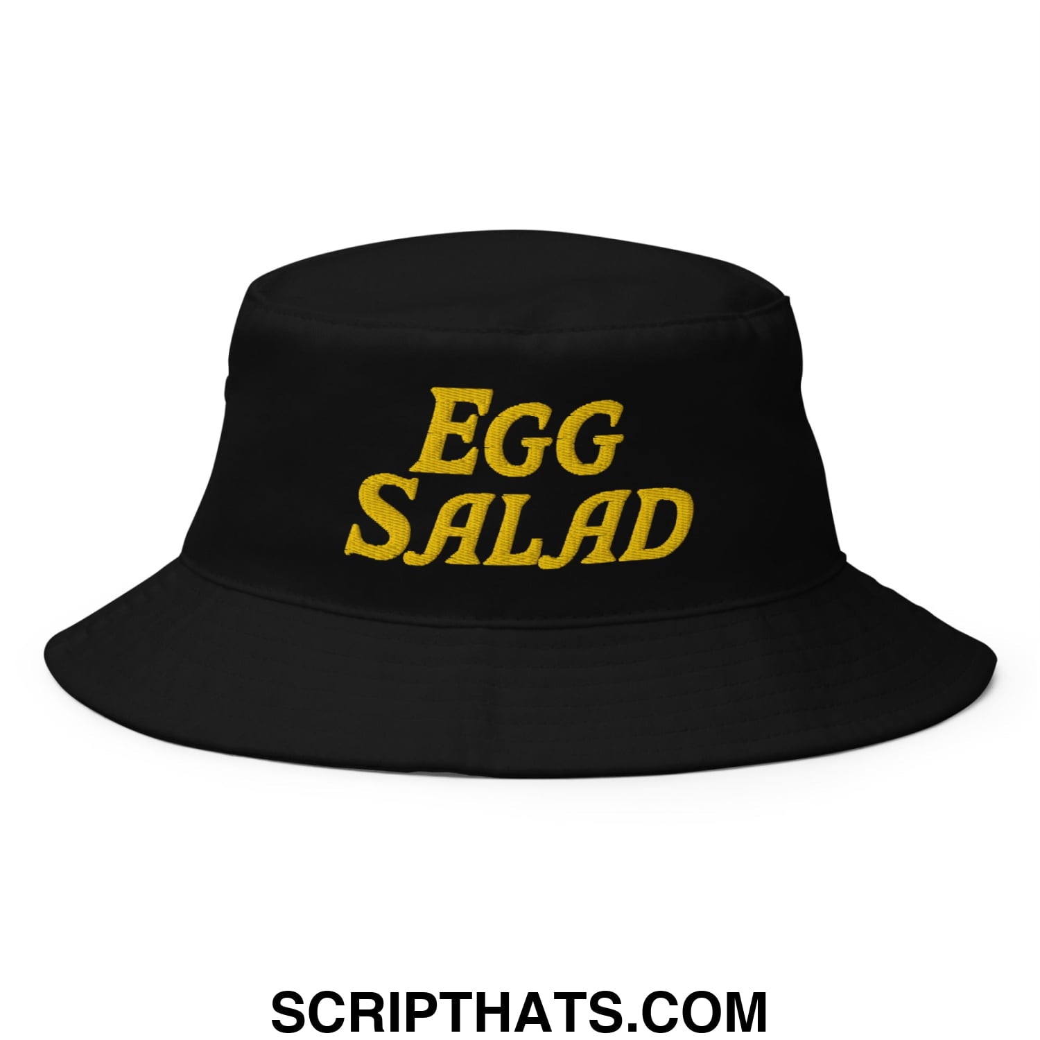 Egg Salad Embroidered Golf Bucket Hat Black