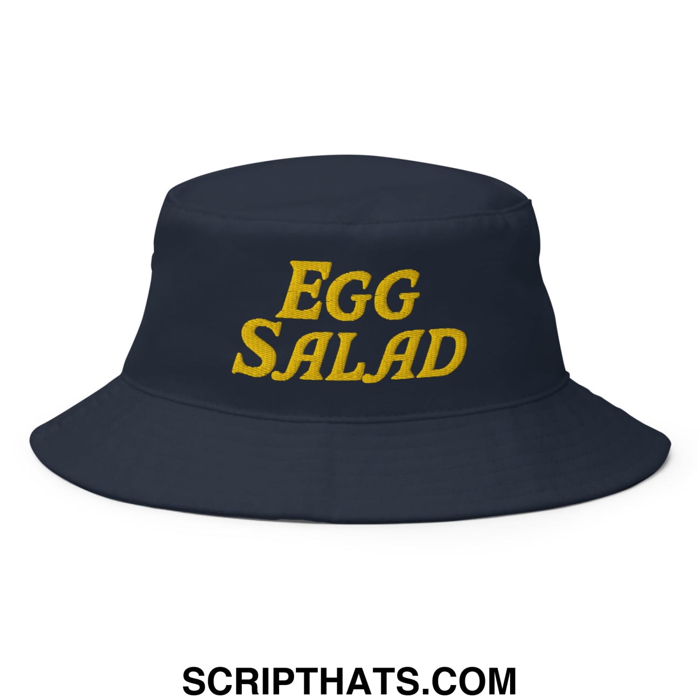 Egg Salad Embroidered Golf Bucket Hat Navy