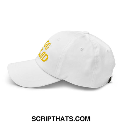 Egg Salad Embroidered Golf Dad Hat White