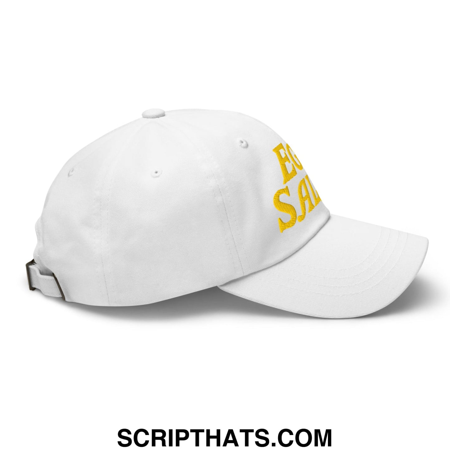 Egg Salad Embroidered Golf Dad Hat White