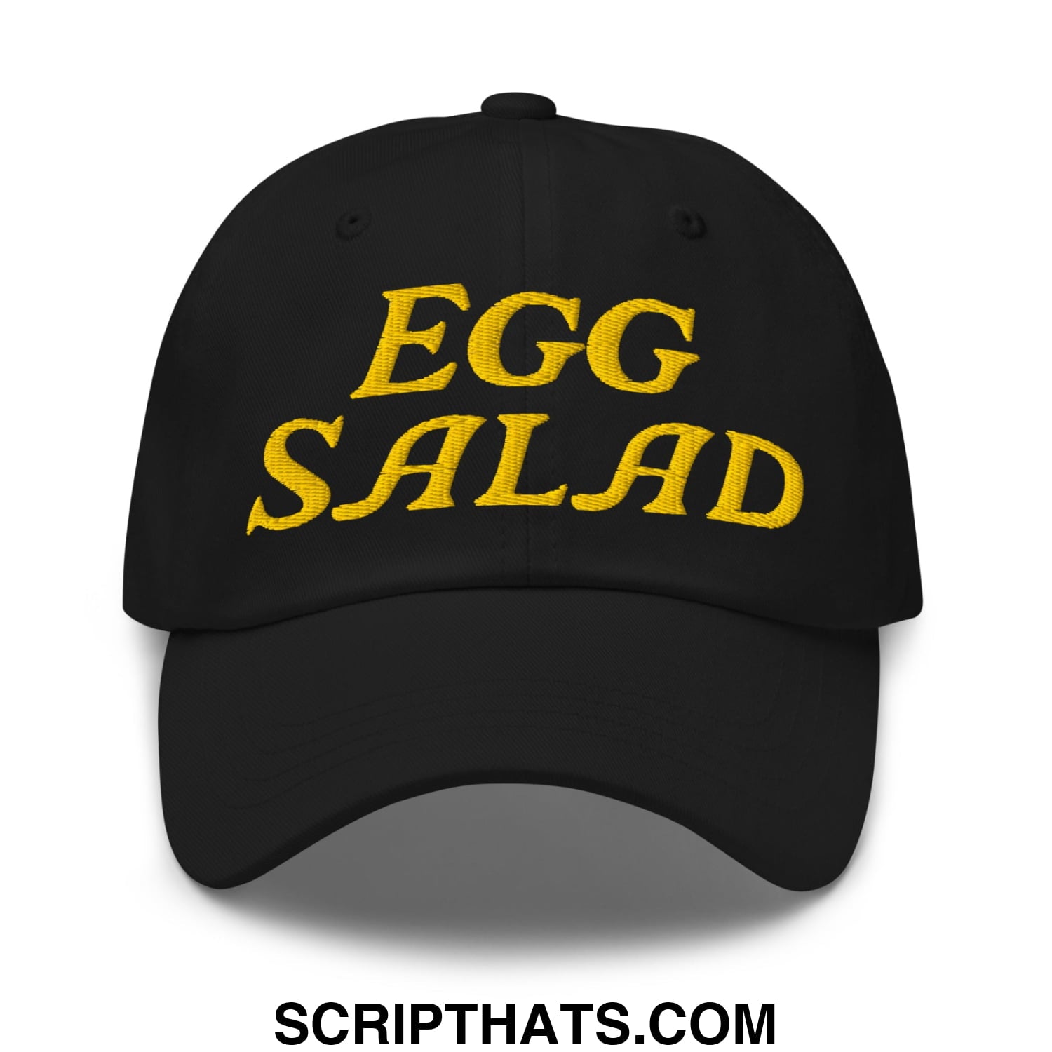 Egg Salad Embroidered Golf Dad Hat Black