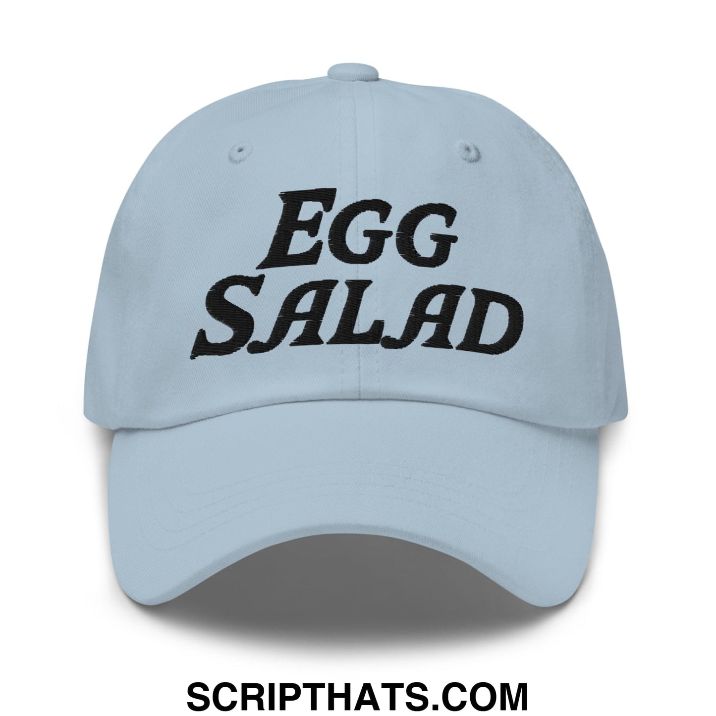 Egg Salad Embroidered Golf Dad Hat Light Blue