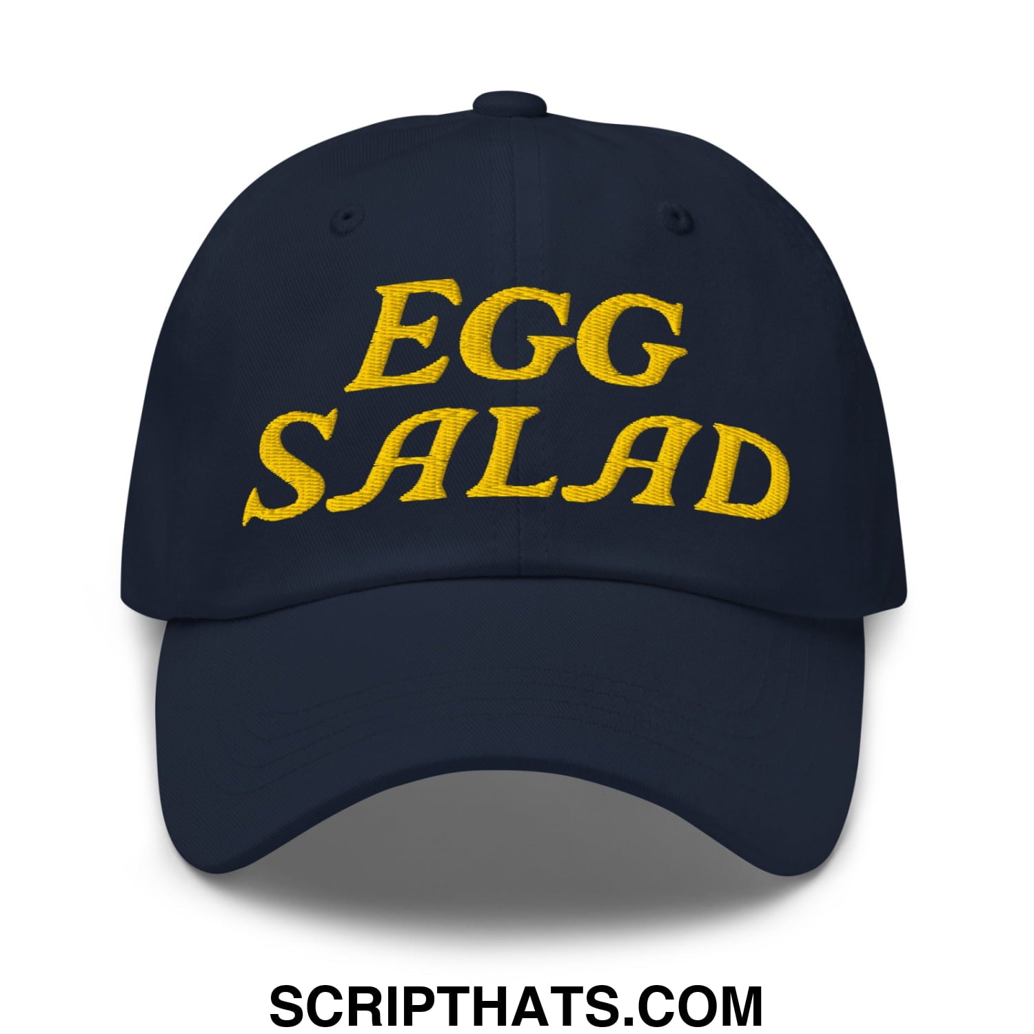 Egg Salad Embroidered Golf Dad Hat Navy