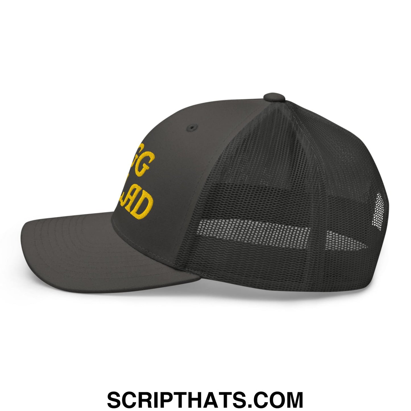 Egg Salad Embroidered Mesh Trucker Hat Charcoal