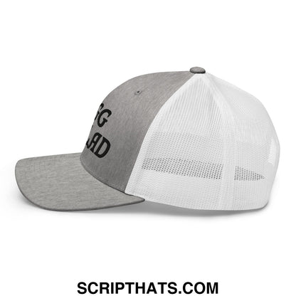 Egg Salad Embroidered Mesh Trucker Hat Heather Grey White
