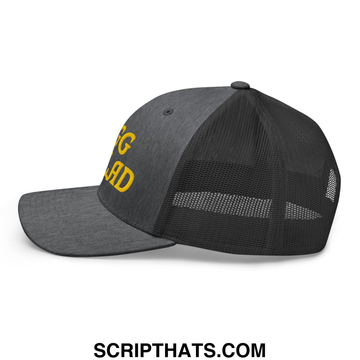 Egg Salad Embroidered Mesh Trucker Hat Dark Heather Gray
